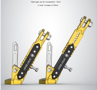 Chân chống xe máy Racing CNC màu xanh