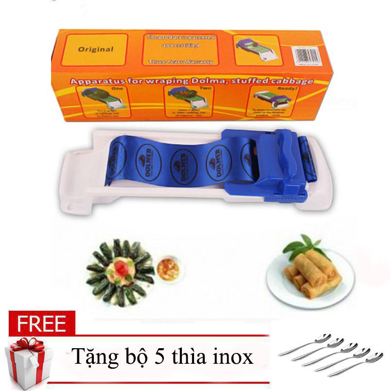 Combo 2 máy cuốn nem chả siêu tốc, Dụng cụ cuốn chả nem cuốn chả giò đa năng cao cấp, an toàn, dễ sử dụng + Tặng bộ 5 thìa inox cao cấp