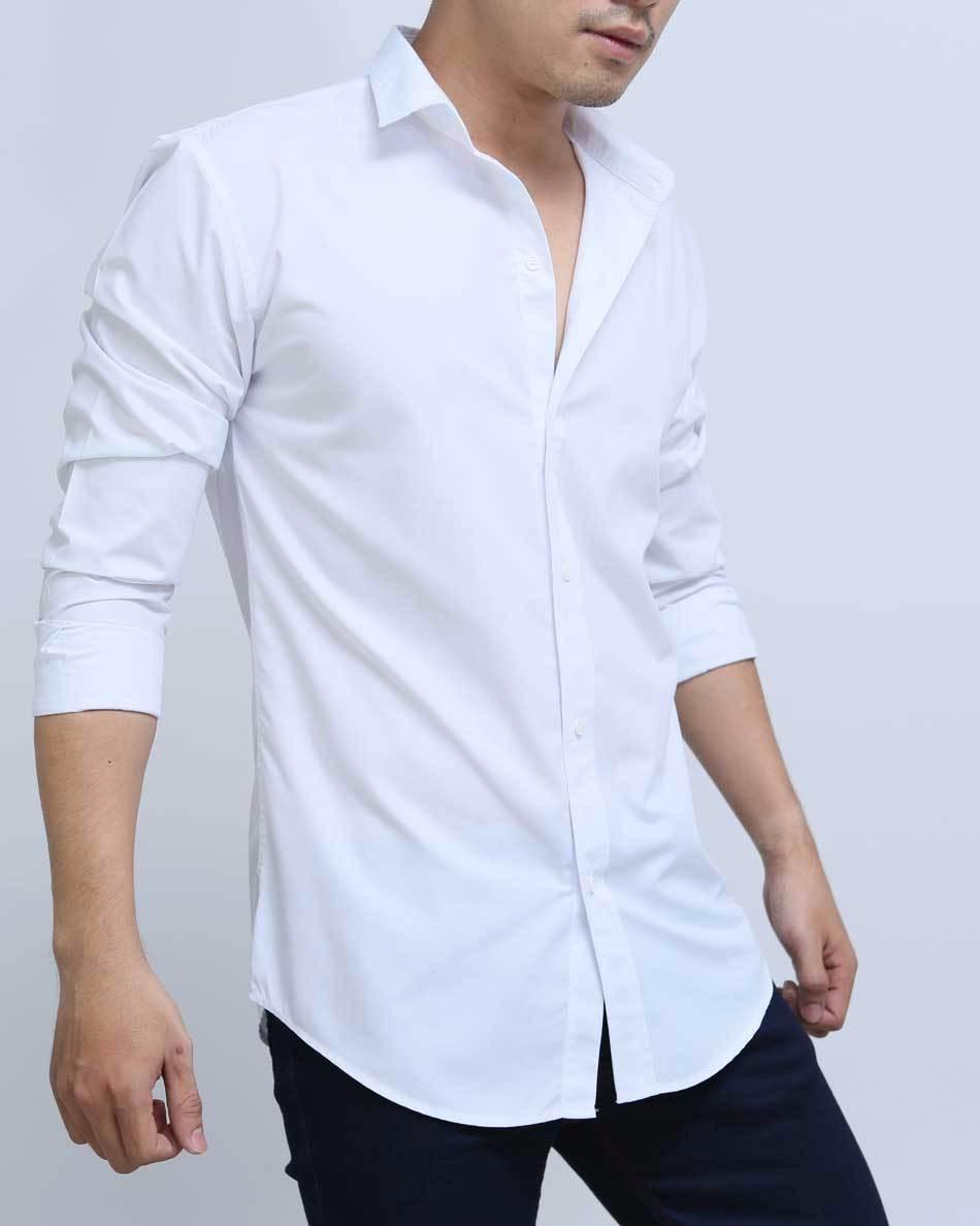 Áo Sơ Mi Nam Công Sở Hàn Quốc (Màu Trắng)