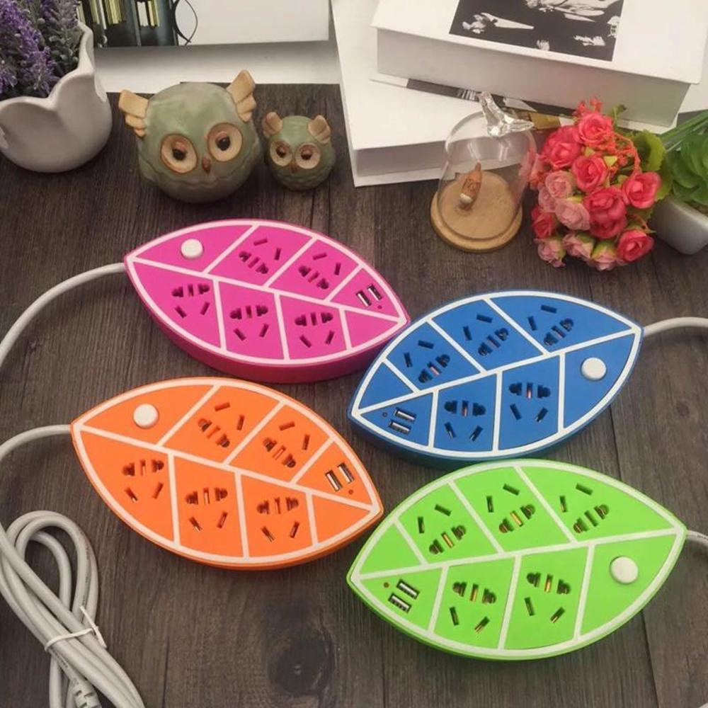 Ổ cắm điện hình lá, có cổng usb: 1,5m 5 trấu