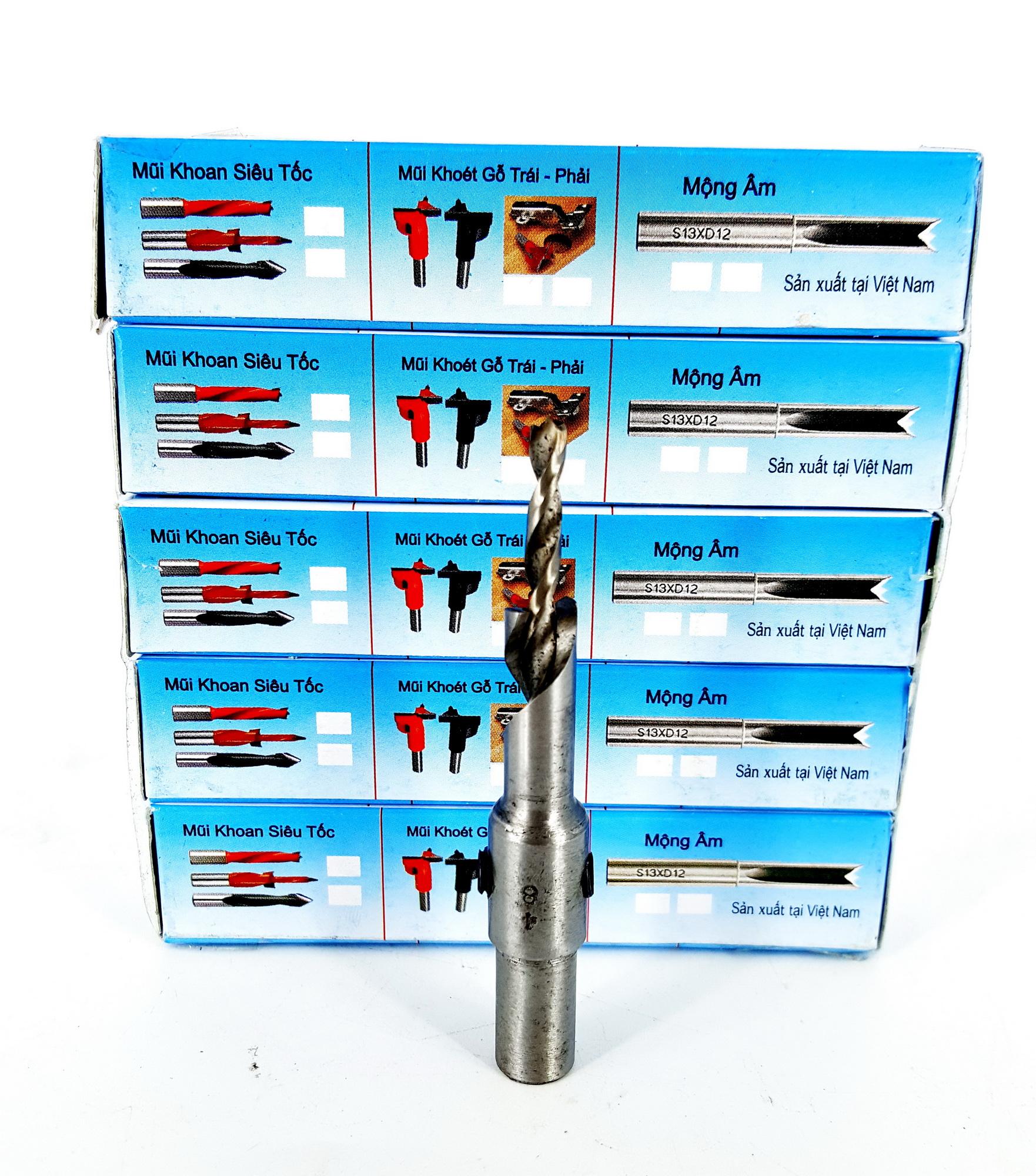 [HCM]MŨI KHOAN GỖ 2 TẦNG  NGẮN TÂM 3LY VỎ NGOÀI 8LY