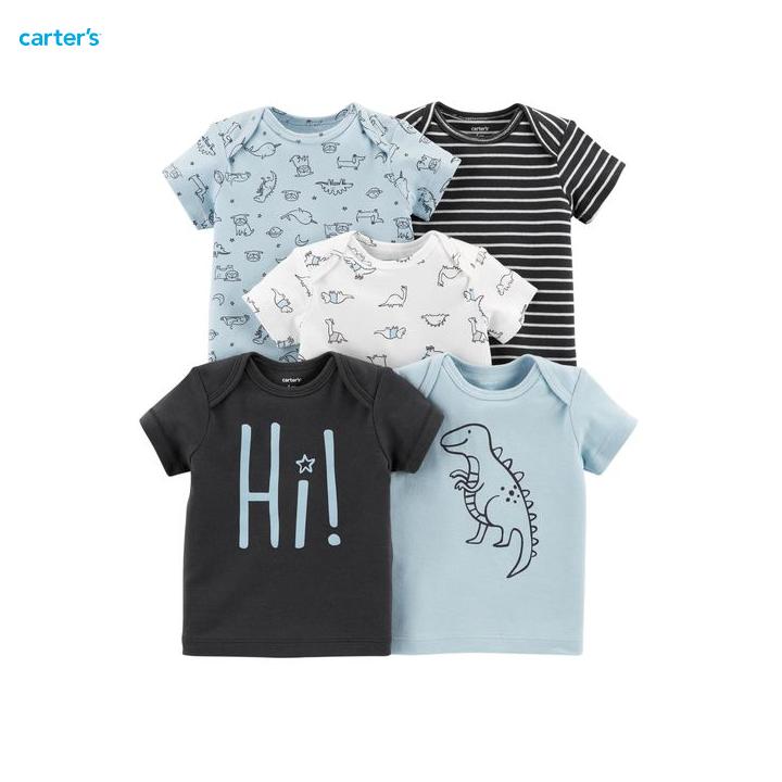 Set 5 áo thun bé trai Carters Nhập Mỹ CA126H606 (Nhiều màu)