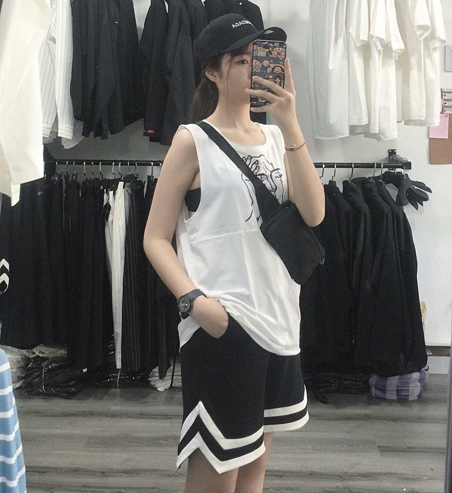 [HCM]Quần short V line đen cho nam nữ