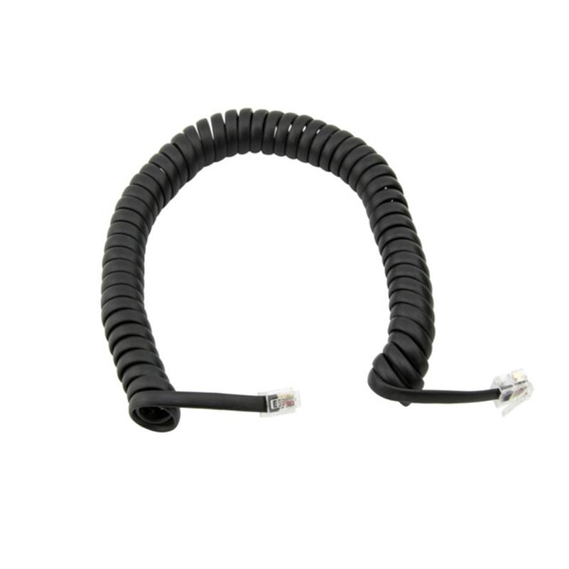 Cáp cho tai nghe điện thoại bàn RJ9 4PIN - Cho ống nghe điện thoại để bàn 2 mét (Xoắn lò xo - Màu đen/trắng)