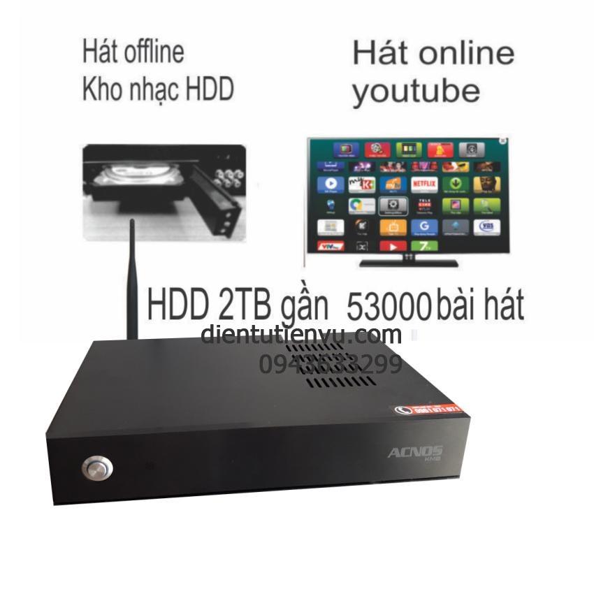 [HCM][Trả góp 0%]Đầu karaoke Acnos KM8E UltraHD 4K (HDD 2TB)