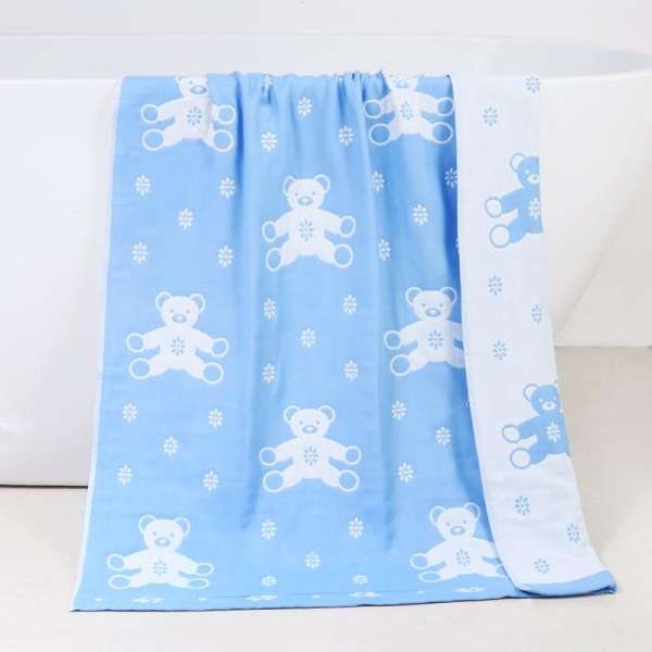 Zhiyang Hoạt Hình 100% Cotton Đồng Bằng Người Lớn Khăn Tắm