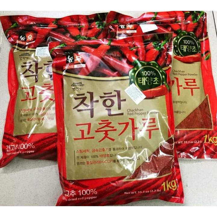 Bột Ớt NongWoo Chackhan Red Pepper Powder 1Kg ( Hạt nhỏ)