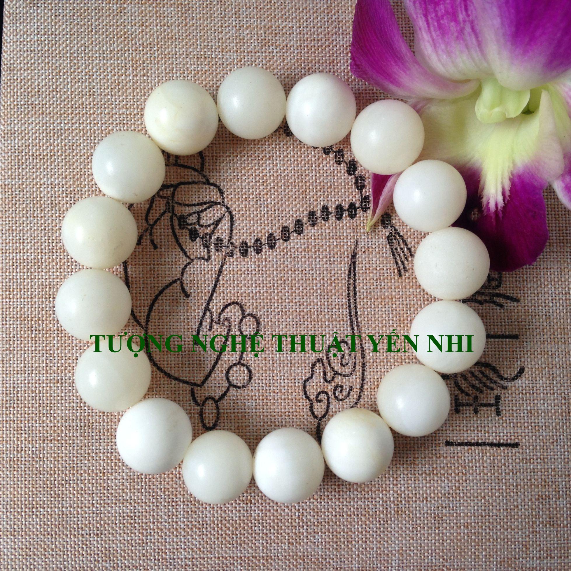 Vòng tay đá quý Sò hóa thạch ( Hóa Ngọc 100% tự nhiên) 12ly