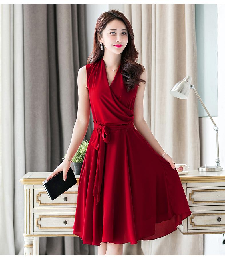 Đầm xòe dự tiếc thắt nơ eo NGỌCTRÂNSHOP - NT6105