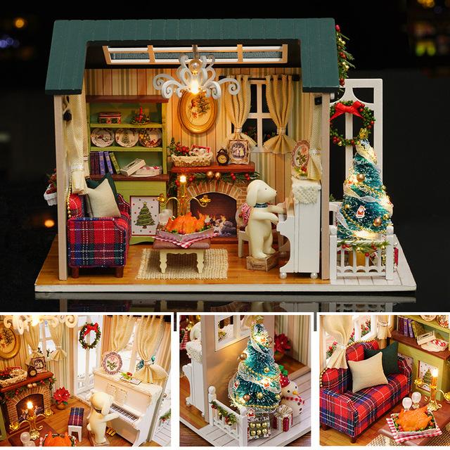 Bộ mô hình lắp ghép diy giáng sinh yêu thương t001