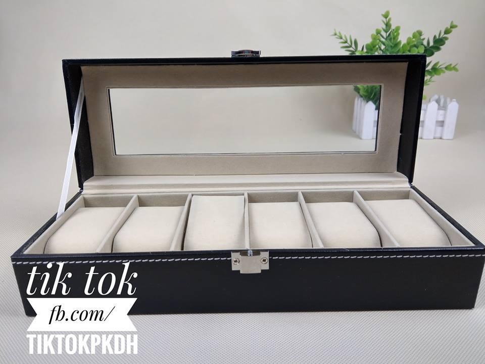 Hộp Đựng Đồng Hồ Da PU 6 Ngăn