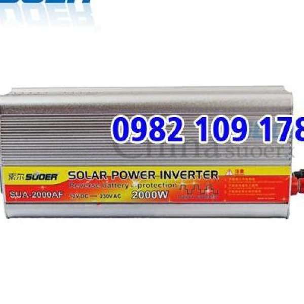 kích điện 12V lên 220V 2000w suoer SUA-2000AF bảo vệ ngược cực ắc quy