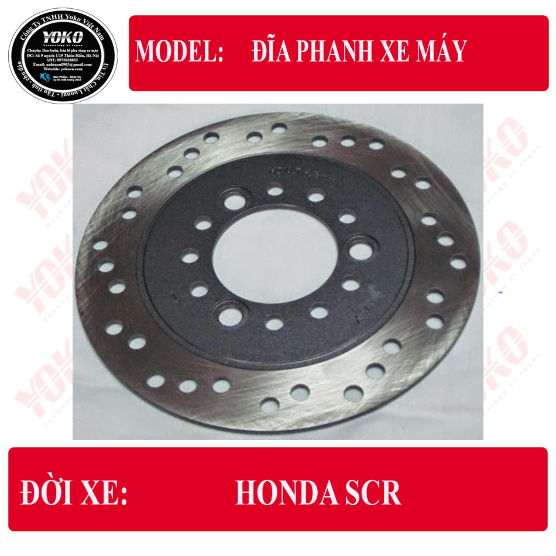 Đĩa phanh xe máy Honda SCR, Lead 110cc, Spacy