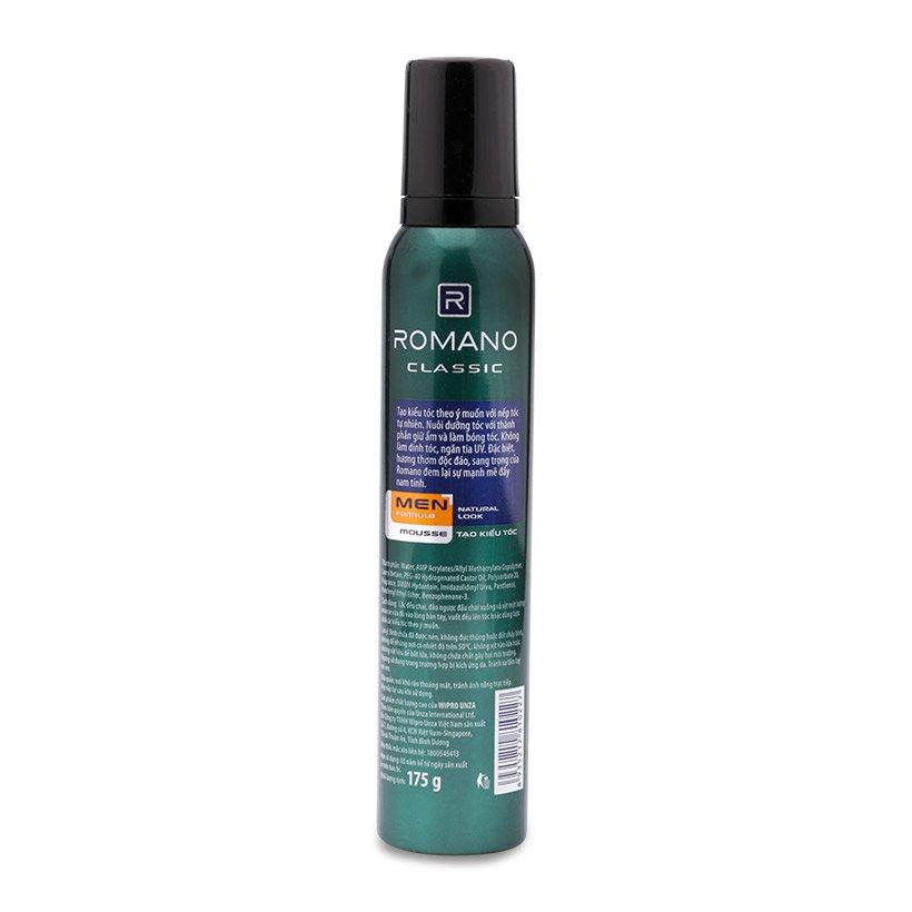 [HCM]Romano - Mousse ( Bọt ) tạo kiều tóc hương nước Classic 175 g