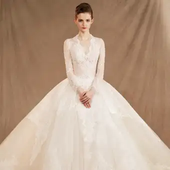 Main Wedding Dress 2019 New Style Luxury Bride Long Sleeve