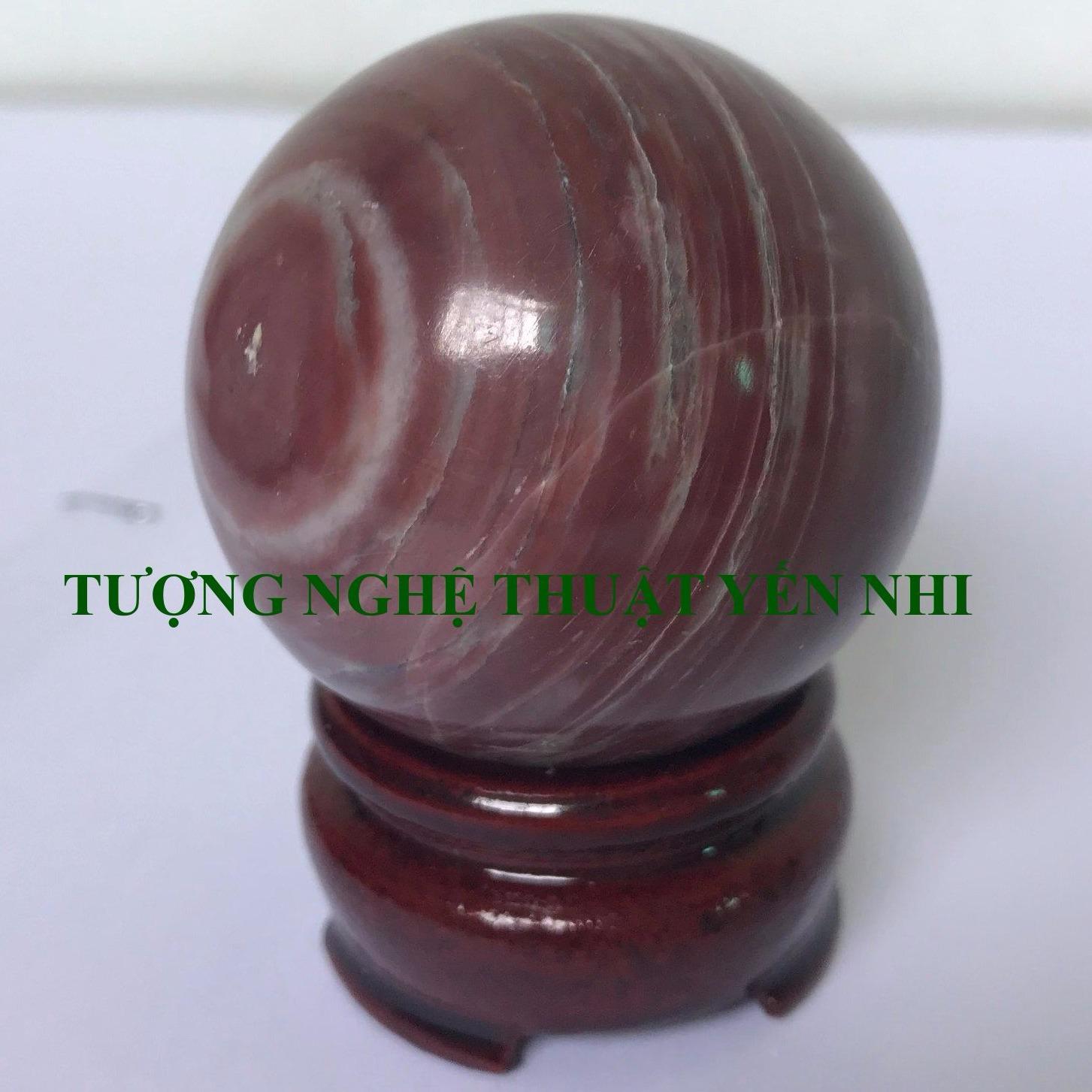 Quả cầu phong thủy đá Thổ cẩm thiên nhiên 100%
