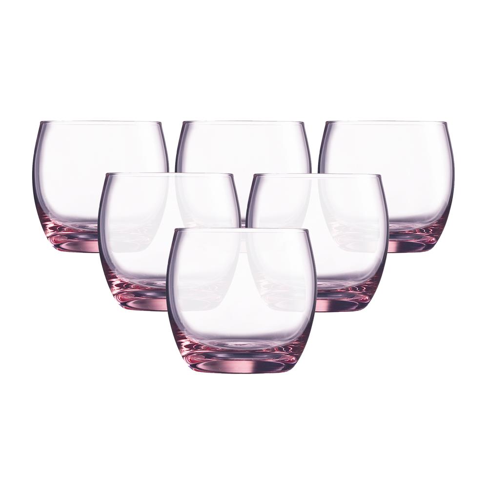 Bộ 6 ly thủy tinh thấp luminarc salto ice pink 320ml j5386