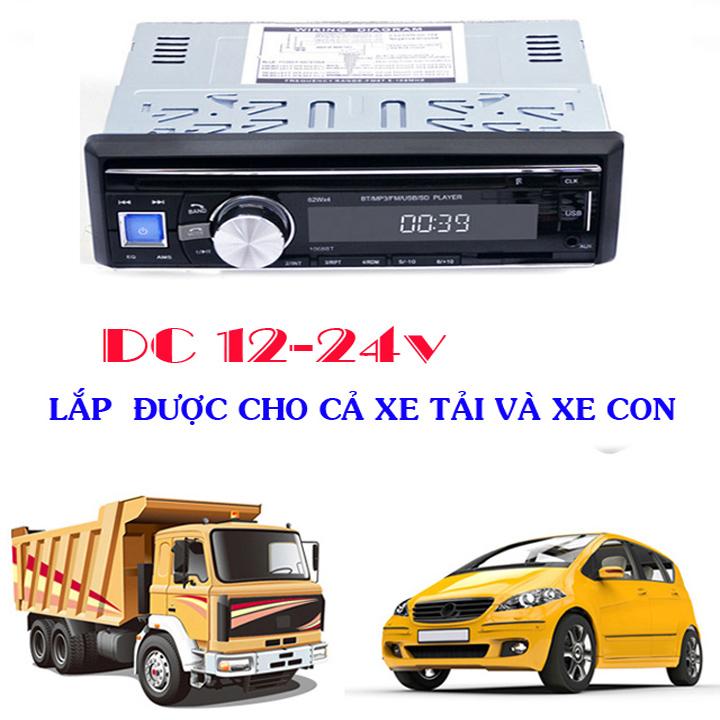 [Hỗ trợ lắp đặt tại Bắc Giang] Đầu nghe nhạc MP3 Bluetooth cho ô tô tả DC12-24V 1068BT