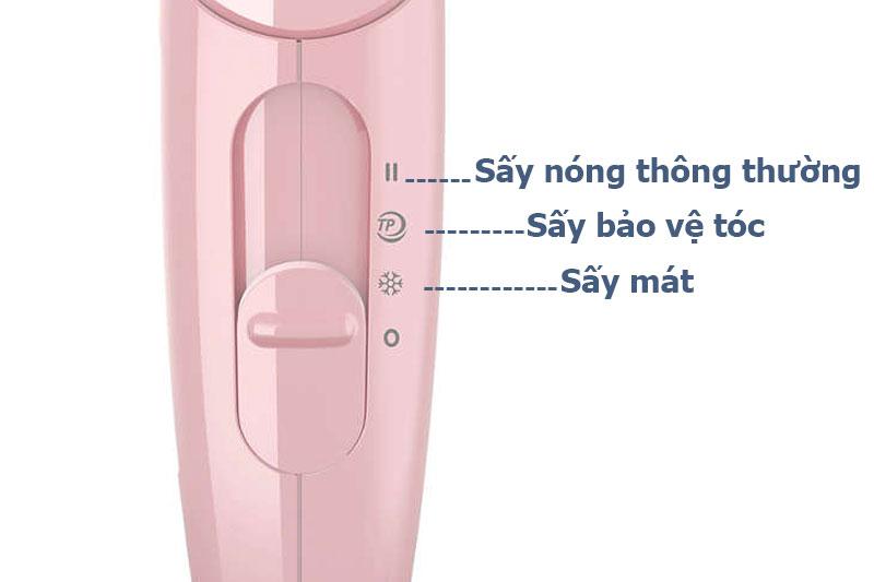 Máy sấy tóc Philips 1200W (màu hồng) - BHC010/00 - Hàng nhập khẩu