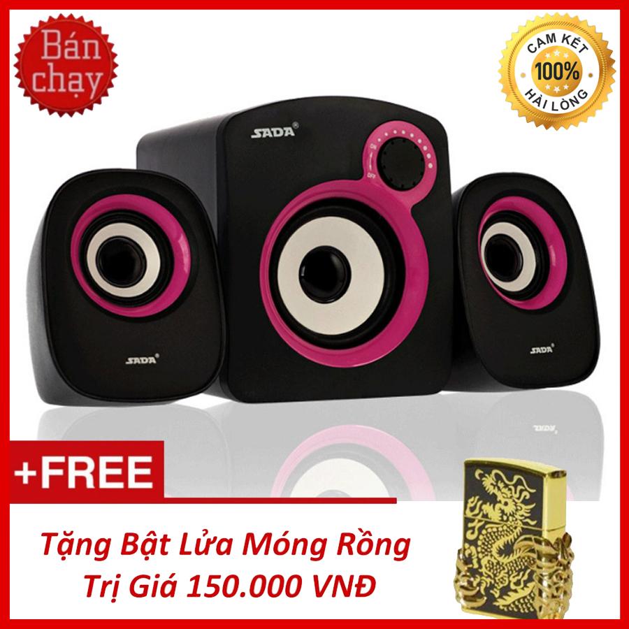 Bộ Loa Máy Tính Để Bàn 2.1 SADA D-200B + Tặng Bật Lửa MONGRONG Cao Cấp