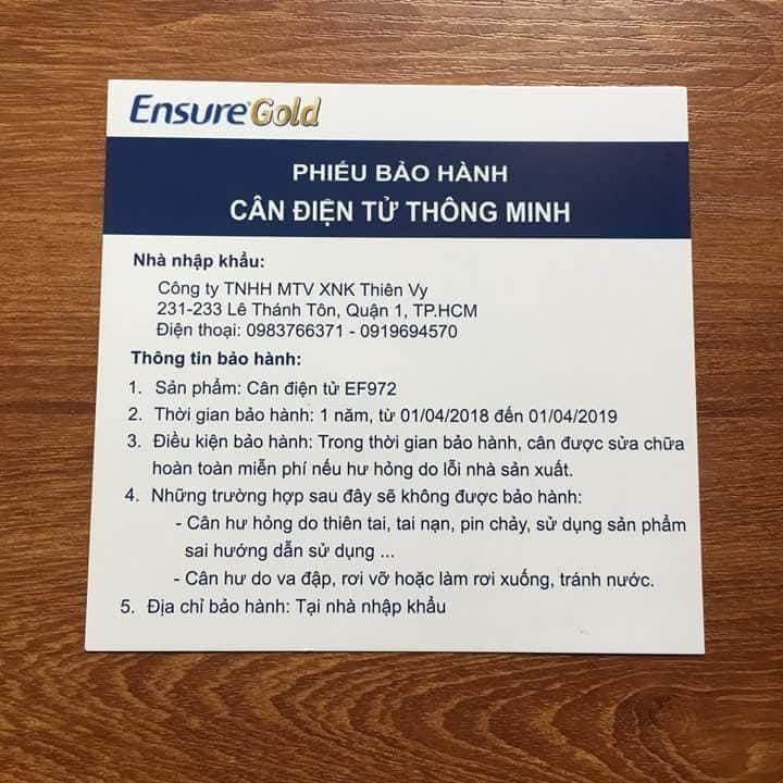 CÂN ĐIỆN TỬ CAMRY - QUÀ TẶNG TỪ ENSURE GOLD