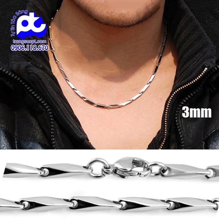 Dây chuyền inox nam cá tính cá tính không đen tại HCM - DCNA13