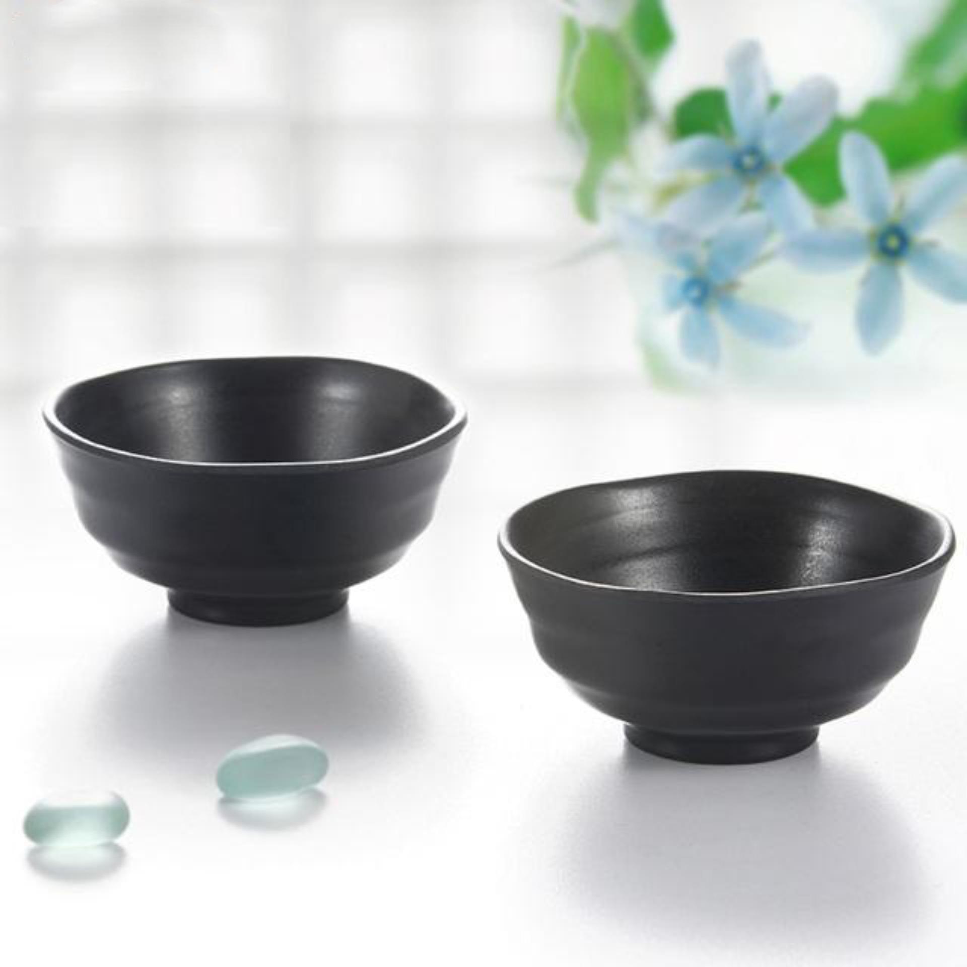 Bộ 5 bát ăn cơm màu đen kiểu Hàn Quốc