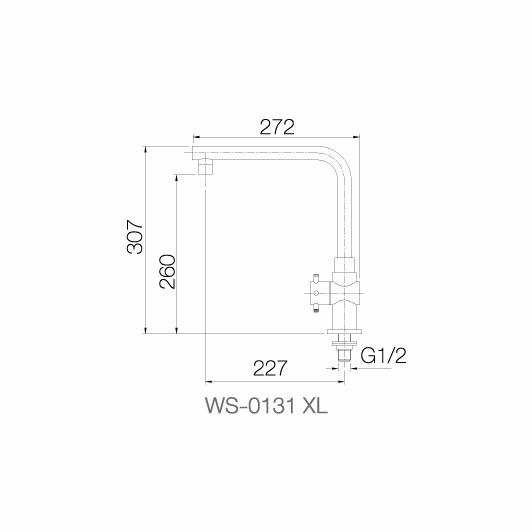 Vòi chậu lạnh - WS-0131XL - INOX SUS 304