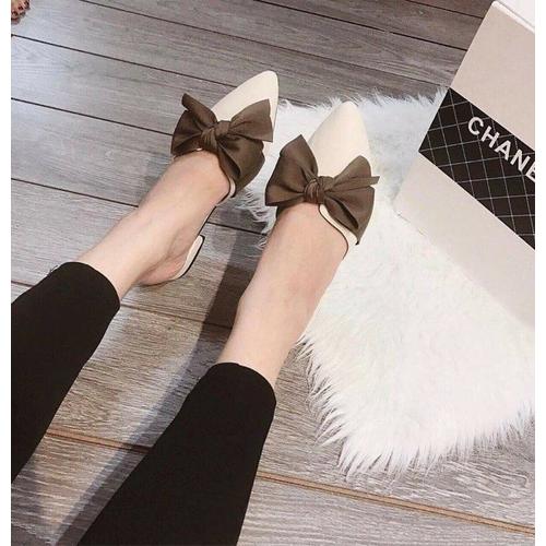 [Hoàn tiền 15%]Giày búp bê đính nơ sang chảnh