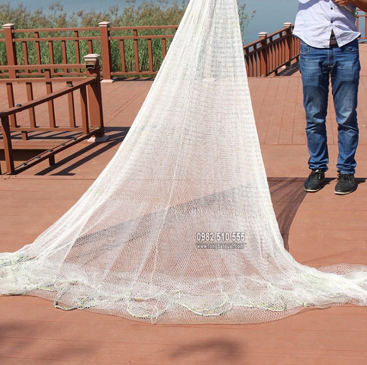 Chài Dù Trắng Truyền thống Việt Nam Bung 6m Nặng 3kg5