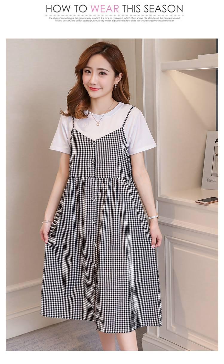 Váy Bầu Kẻ 2 Dây Liền Áo Mẫu Mới