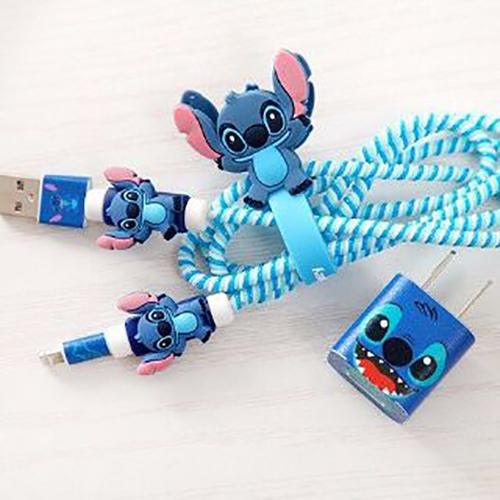 Bộ bảo vệ Cáp Sạc cho iPhone Chó Stitch (Lilo & Stitch)