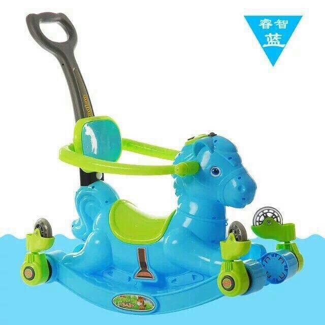 NGỰA BẬP BÊNH 2 TRONG 1 CHO BÉ CÓ NHẠC