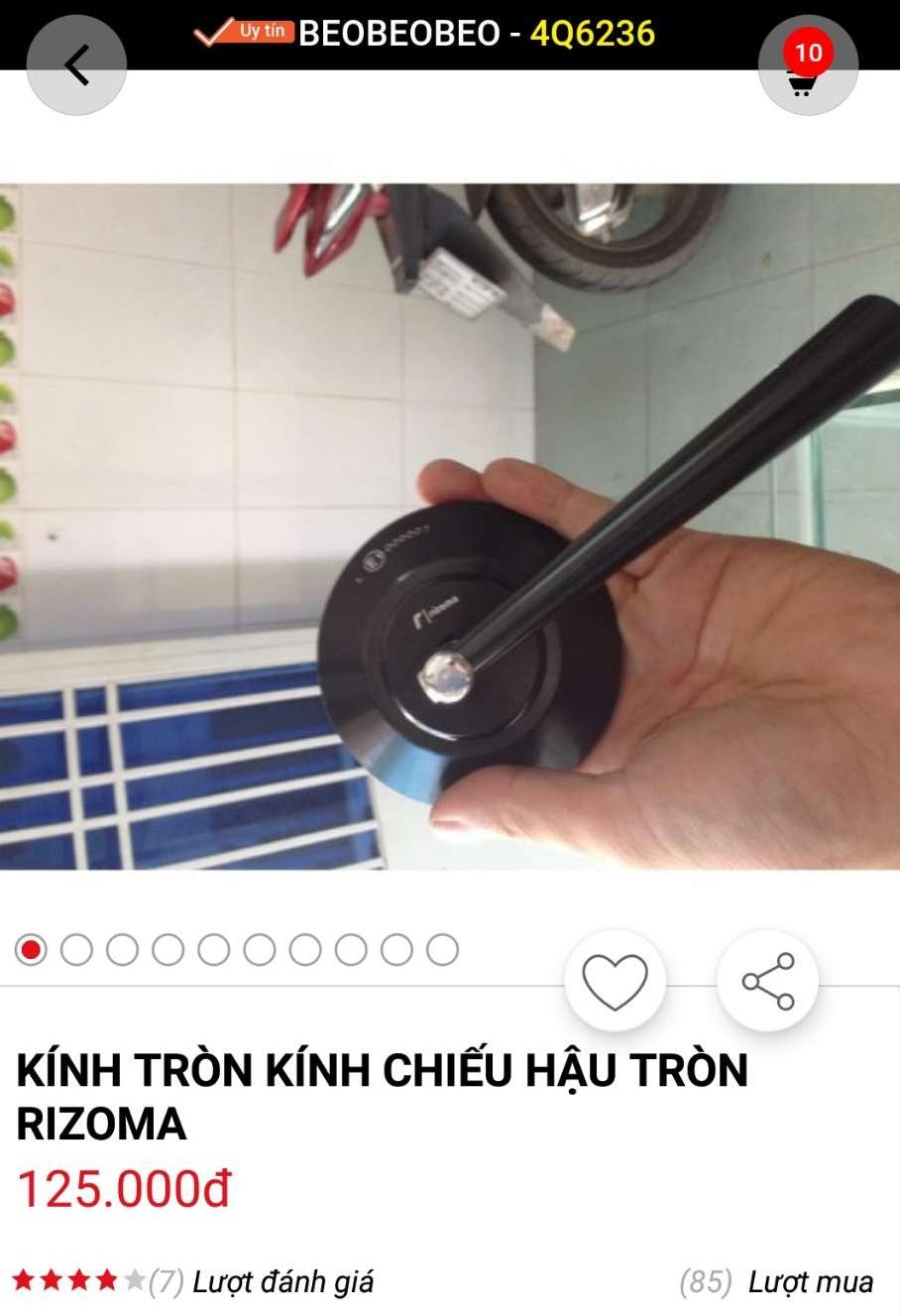 Kính tròn rizoma màu đen