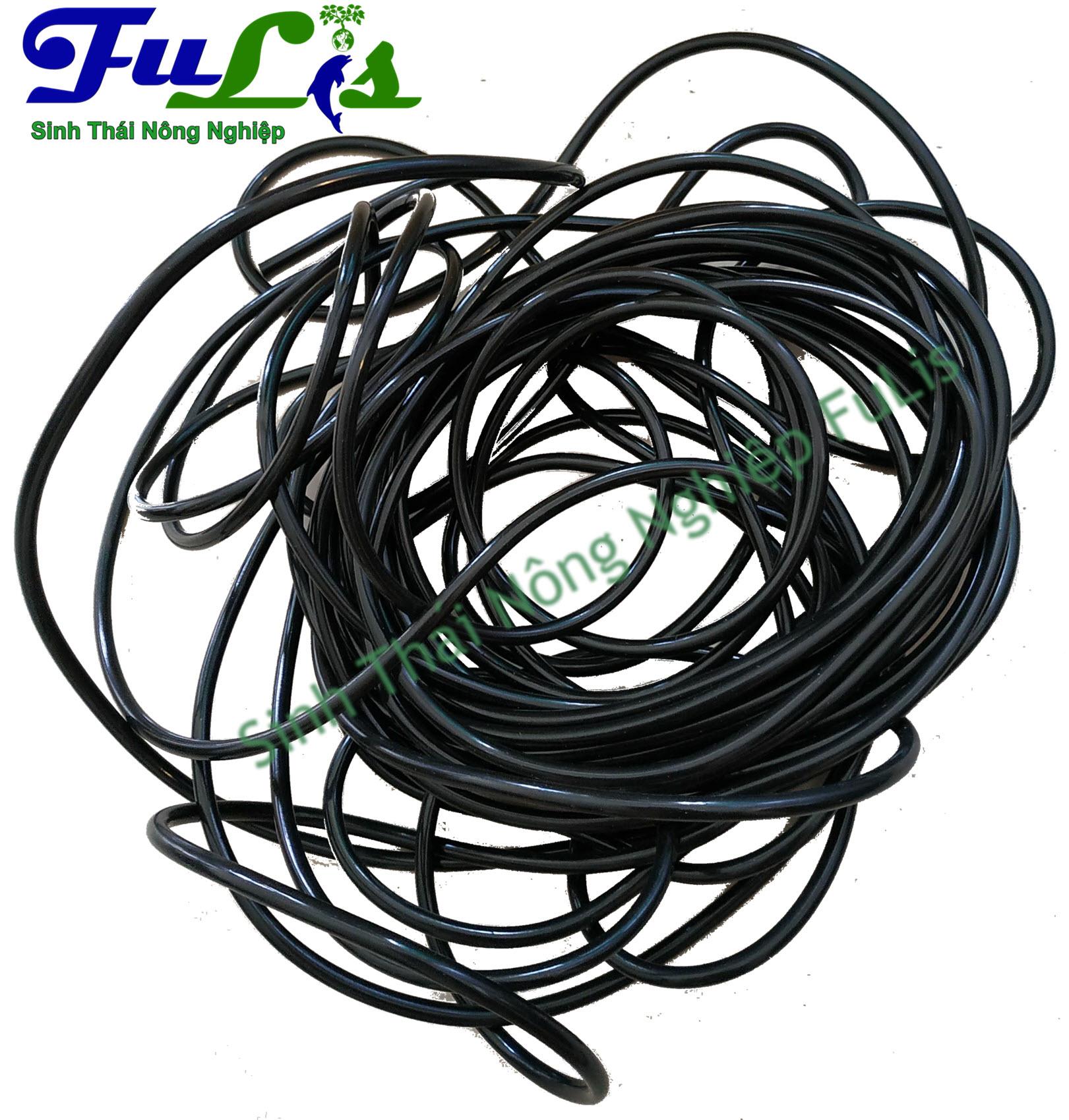 10 mét dây pe dẻo 5mm màu đen dùng cho hệ tưới nhỏ giọt, hệ tưới gốc, ống chống rêu và chống tia cực tím, tặng 1 cút chuyển 21,16 - 5 li