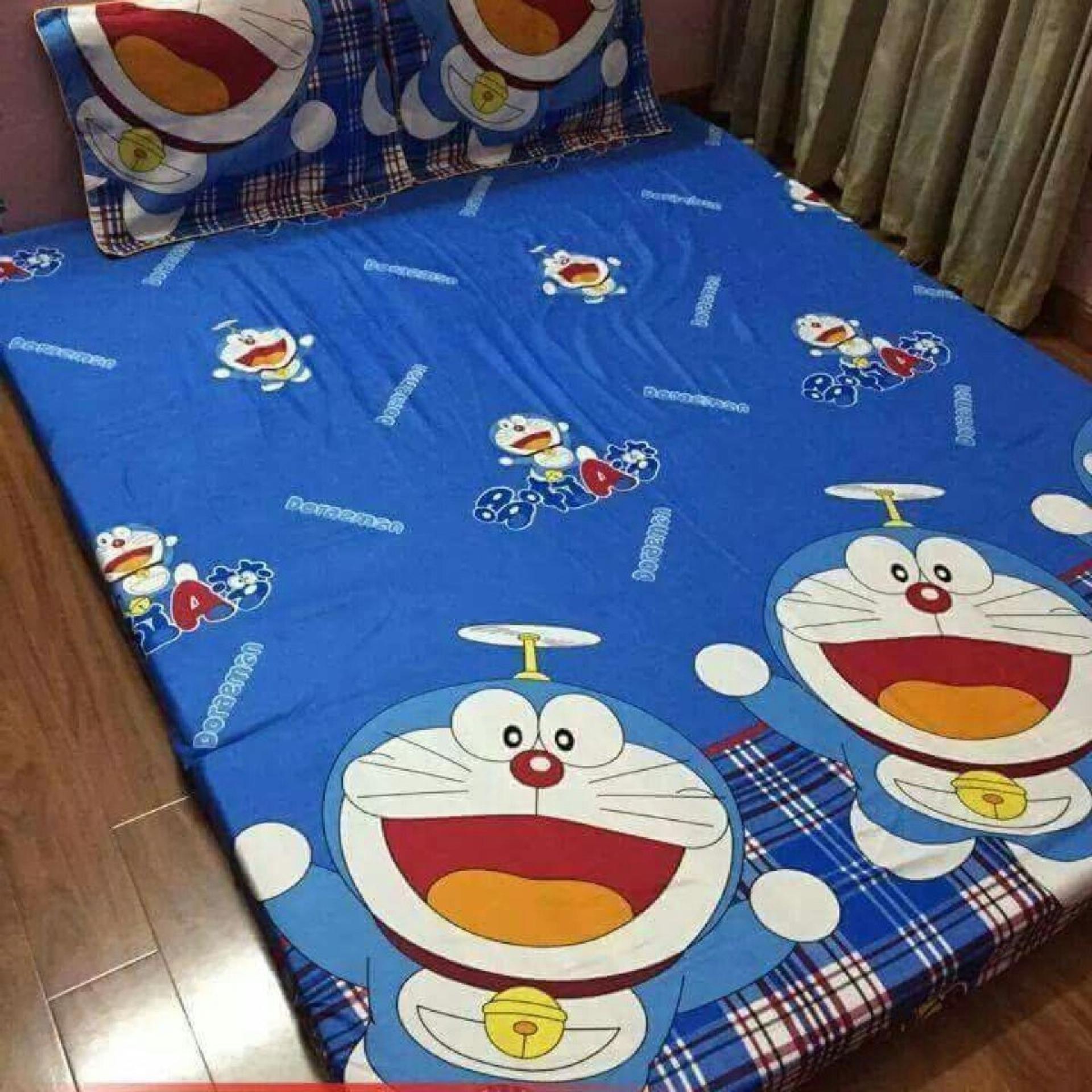 Bộ ga gối bọc doremon drmcotton01