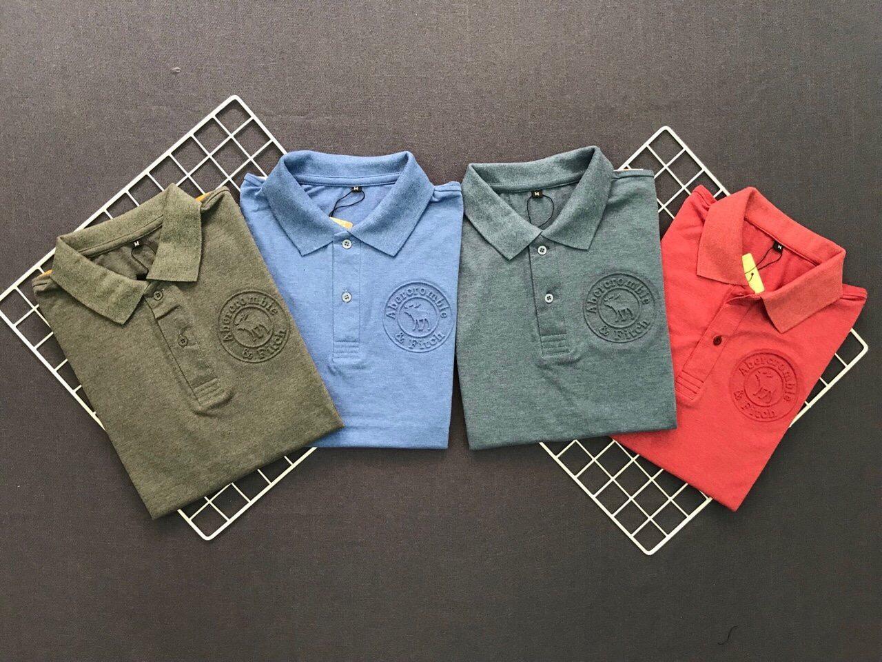 [HCM]ÁO THUN CỔ BẺ NAM AB DẬP NỔI