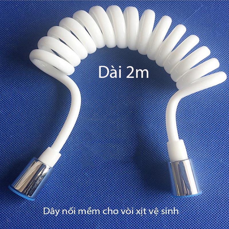 Dây nối mềm cho vòi xịt vệ sinh hình lò xo bằng nhựa PU dài 2m