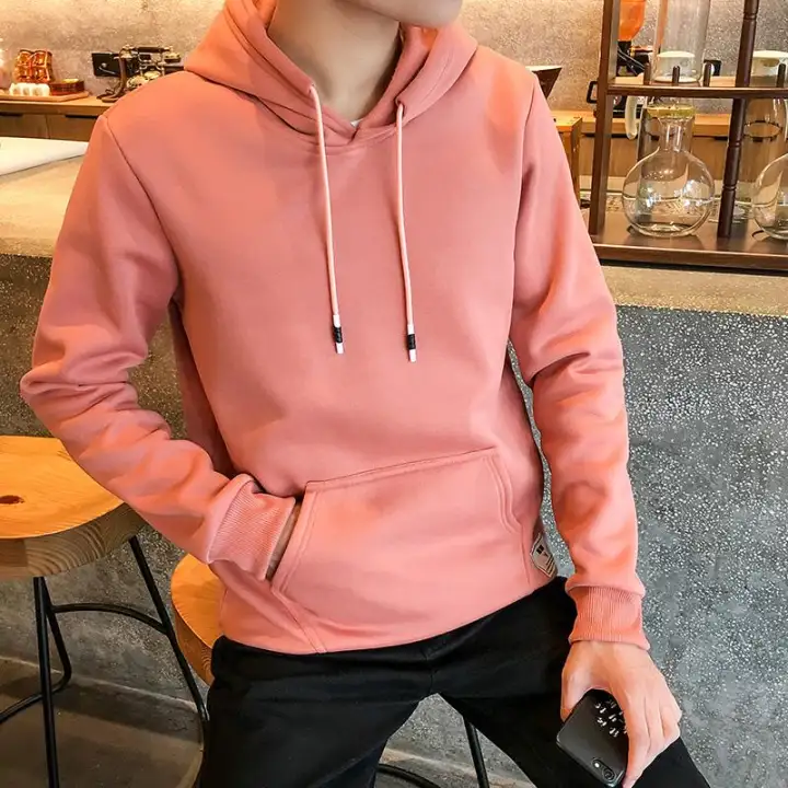 peach color hoodie mens