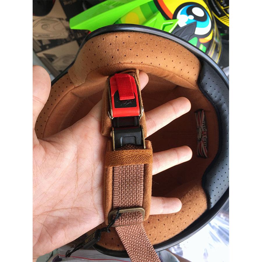 NÓN BẢO HIỂM 3/4 BULLDOG PERRO VERSION 3 ĐEN BÓNG