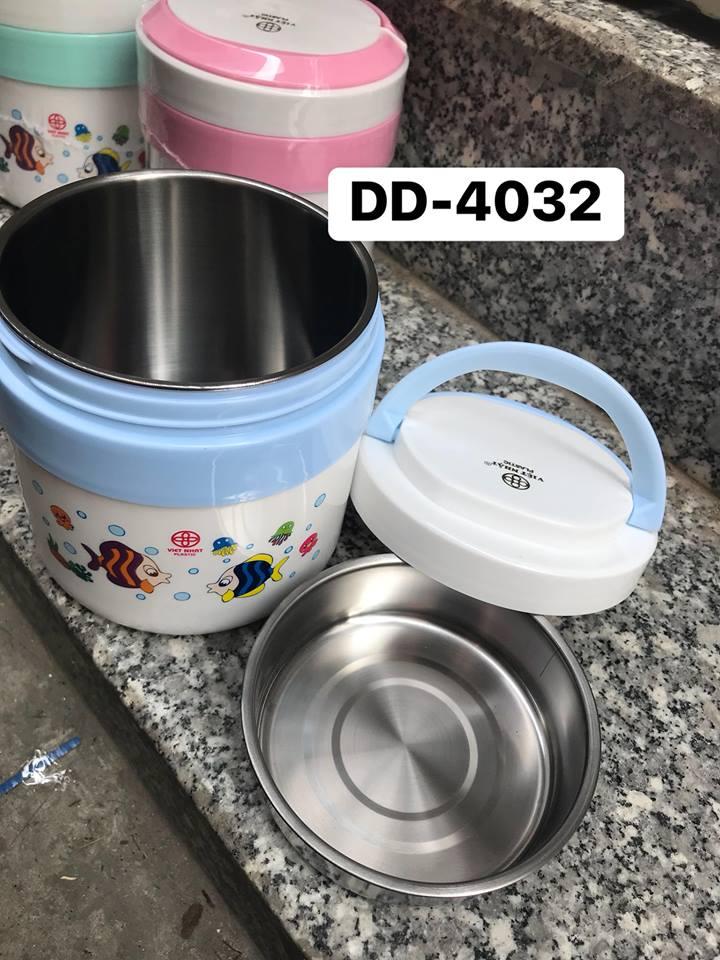 Bình Giữ nhiệt, ủ cháo ,Hộp Cơm Giữ Nhiệt Cao Cấp,Cặp lồng giữ nhiệt 2 ngăn ruột inox có quai xách nhựa Việt Nhật Hộp cơm giữ nhiệt