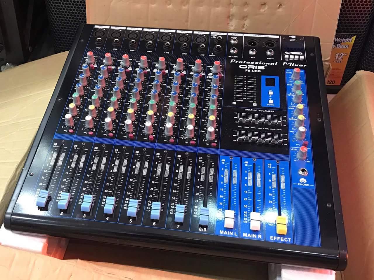 [HCM][Trả góp 0%]MIXER KARAOKE ORIS F8 USB PRO