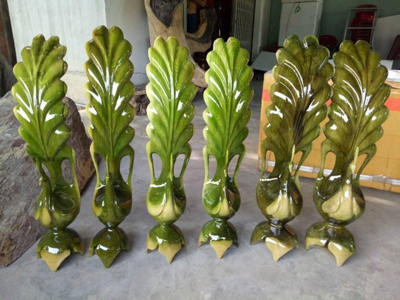 CẶP CHIM CÔNG LÀM TỪ GỖ ĐỔI MÀU CAO 65CM X 20CM ( CAO X NGANG  )