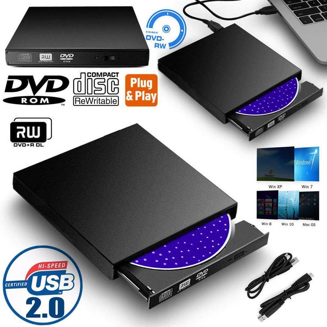 [HCM]Ổ Đĩa Quang Đọc Ghi CD DVD Gắn Ngoài Cổng USB Rewritable