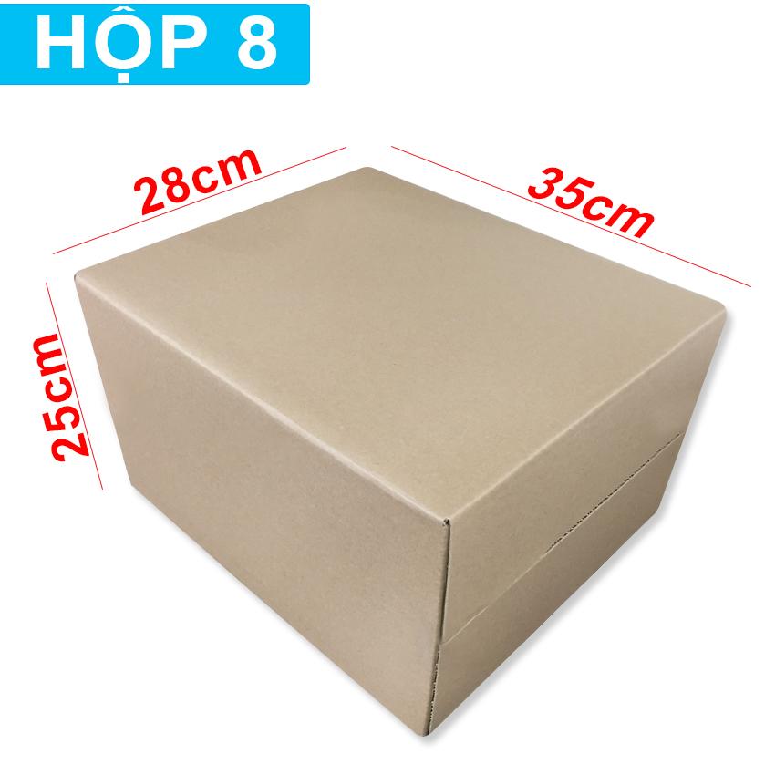 [HCM]Combo 10 hộp giấy carton size 8 Vàng 10 (35 x 28 x 25cm)