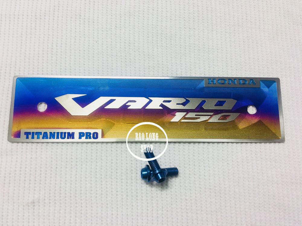 Bảng tên TITANIUM Xịn + 2 ốc TITANIUM GR5 dành cho Vario