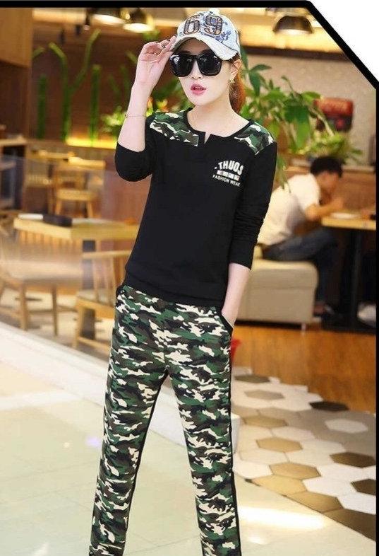 Sét bộ đồ thể thao thu đông phối lính cao cấp