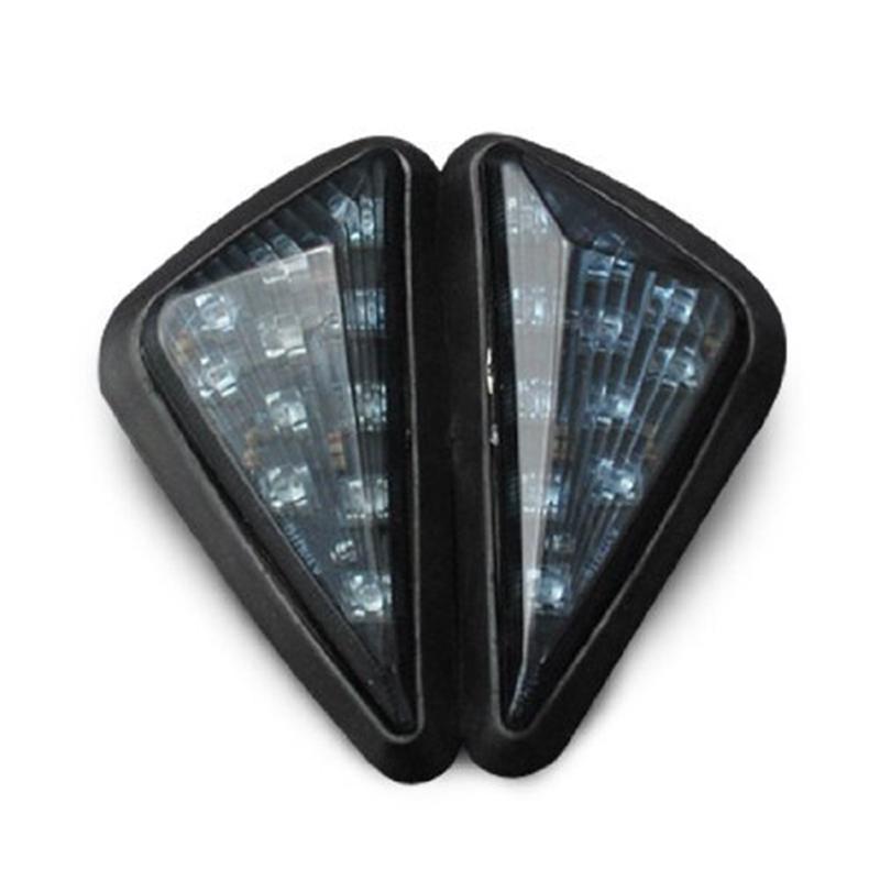 Smoke Triangle Flush Mount LED Turn Signals Blinker