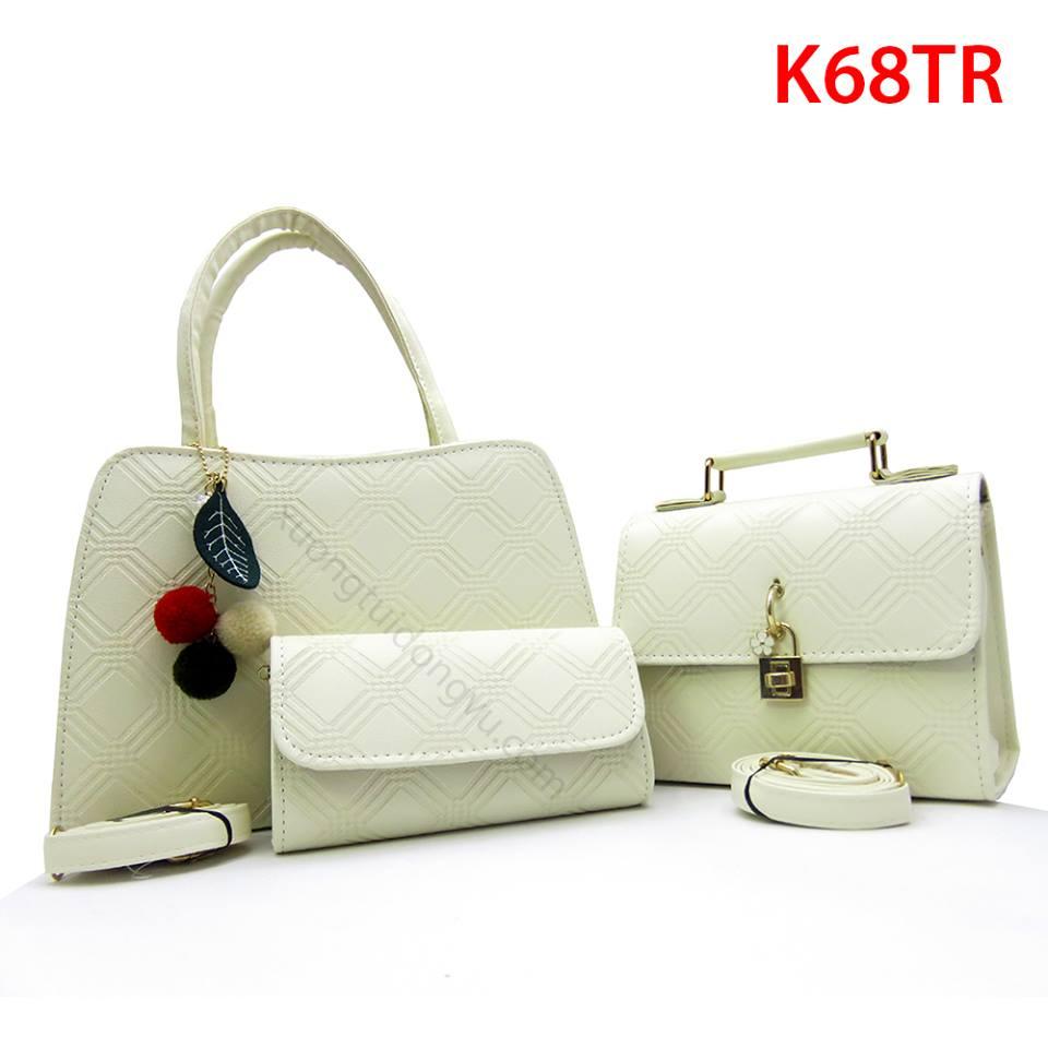 Bộ 3 Túi Xách Nữ K68 ( Gồm 2 Túi 1 Ví)