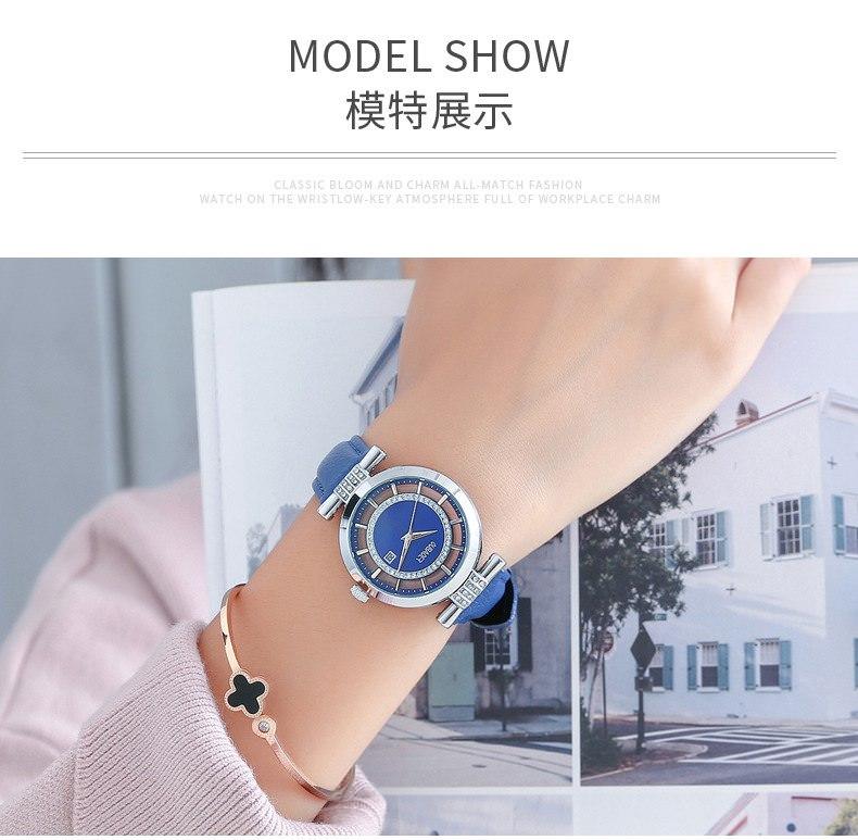 [GIÁ GIẢM BẤT NGỜ]  Đồng Hồ Nữ Dây Da Thật, OUBAOER Cao Cấp